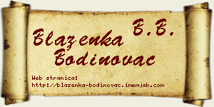 Blaženka Bodinovac vizit kartica